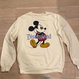 Disney Cream Sweatshirt with Mickey Mouse Graphic